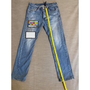 Levis 505 Regular Fit Straight Leg Jeans Mens 32x34 Blue Medium Wash Denim